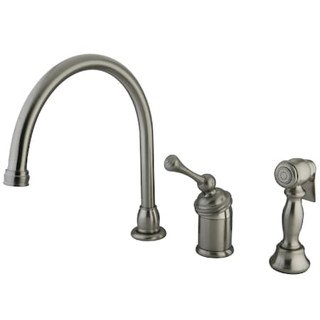 Kingston Brass Widespread Kitchen Faucet, Brushed Nickel KB3818BLBS